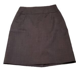 Banana Republic Y2K Skirt Women Sz 0P Gray Stretch Wool Pencil Business Academia